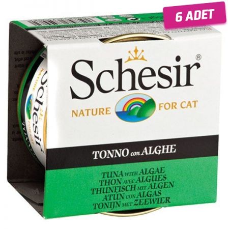 Schesir Ton Balıklı ve Deniz Bitkili Jöleli Konserve Kedi Maması 85 Gr - 6 Adet