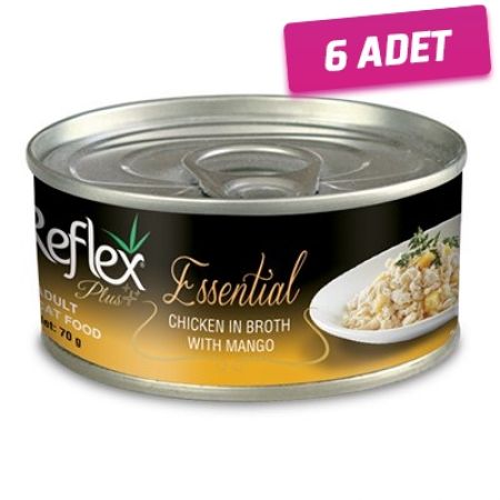 Reflex Plus Tavuk ve Mangolu Yetişkin Konserve Kedi Maması 70 Gr - 6 Adet