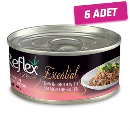 Reflex Plus Ton Balık ve Somonlu Yavru Konserve Kedi Maması 70 Gr - 6 Adet