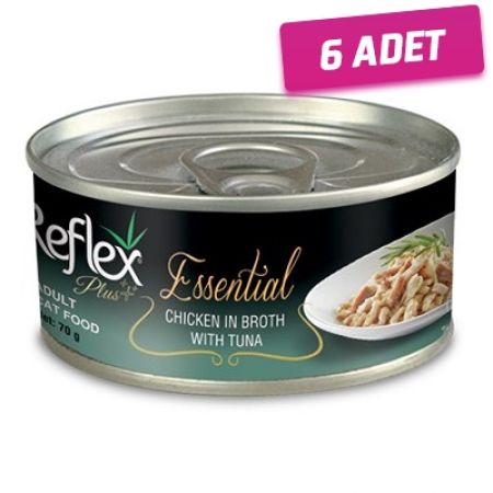 Reflex Plus Ton Balık ve Tavuklu Yetişkin Konserve Kedi Maması 70 Gr - 6 Adet