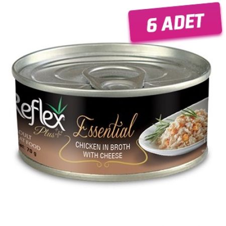 Reflex Plus Tavuk ve Peynirli Yetişkin Konserve Kedi Maması 70 Gr - 6 Adet