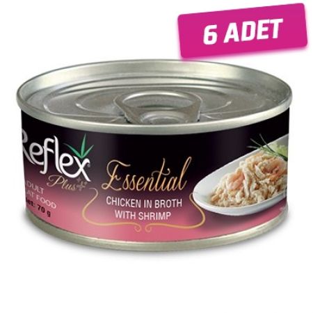 Reflex Plus Tavuk ve Karidesli Yetişkin Konserve Kedi Maması 70 Gr - 6 Adet