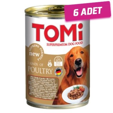 Tomi Kümes Hayvanlı Yetişkin Konserve Köpek Maması 400 Gr 1 Adet - 6 Adet