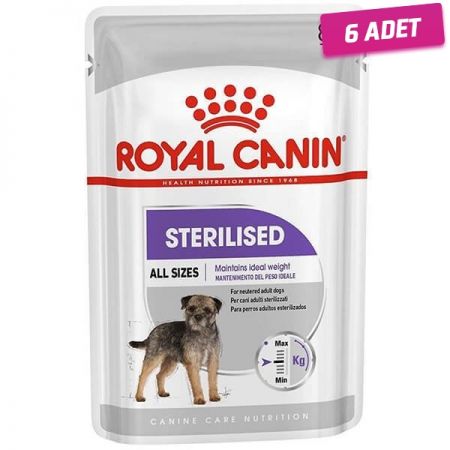 Royal Canin Sterilised Pouch Konserve Köpek Maması 85 Gr - 6 Adet
