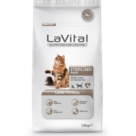 La Vital Kuzu Etli Kısırlaştırılmış Kedi Maması 1.5 kg