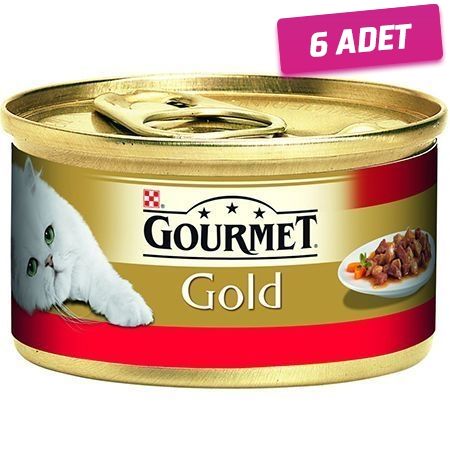 Gourmet Gold Parça Sığır Etli Yetişkin Konserve Kedi Maması 85 Gr - 6 Adet