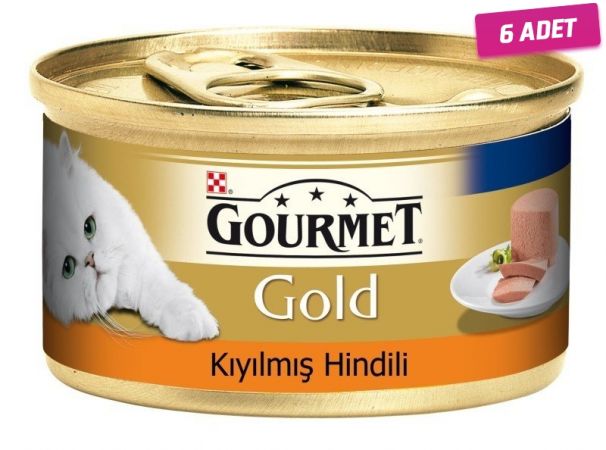 Gourmet Gold Kıyılmış Hindili Yetişkin Konserve Kedi Maması 85 Gr - 6 Adet