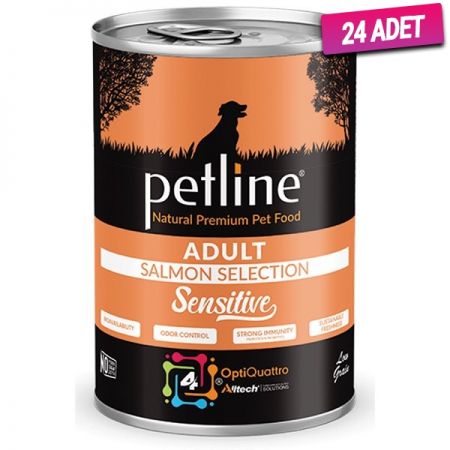 Petline Natural Adult Sensitive Somon Balıklı Pate Yetişkin Köpek Konservesi 400 Gr - 24 Adet
