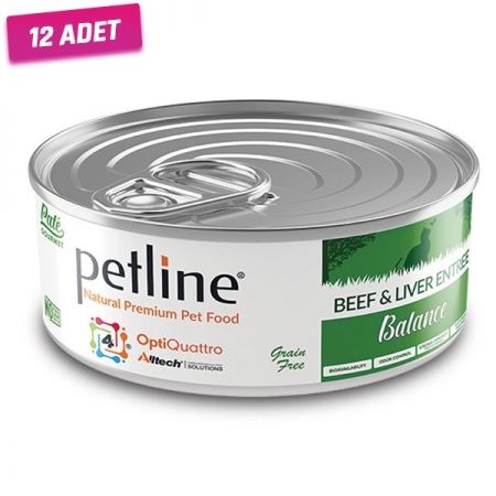 Petline Natural Adult Balance Dana Ve Karaciğerli Pate Yetişkin Kedi Konservesi 80 Gr - 12 Adet