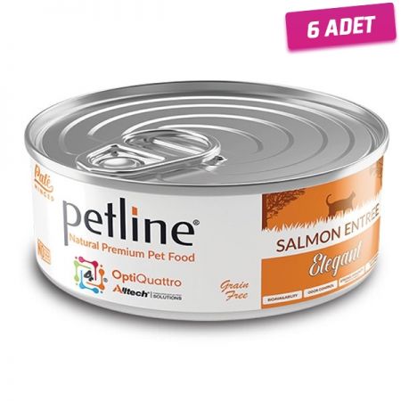 Petline Natural Adult Elegant Somon Balıklı Pate Yetişkin Kedi Konservesi 80 Gr - 6 Adet