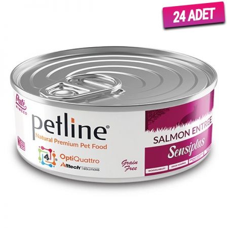 Petline Natural Adult Sterilised Somon Balıklı Pate Kısırlaştırılmış Yetişkin Kedi Konservesi 80 Gr - 24 Adet