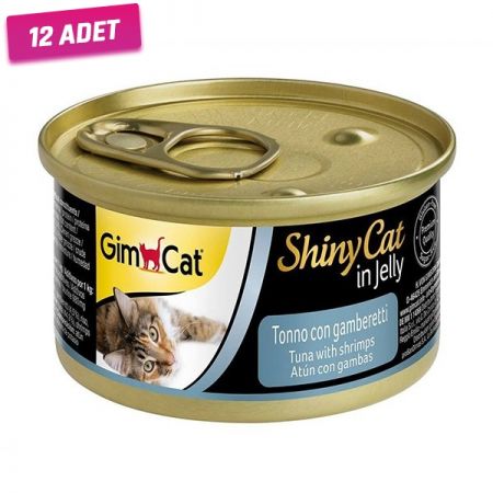 Gimcat Shinycat Tuna Balıklı Karidesli Konserve Kedi Maması 70 Gr - 12 Adet