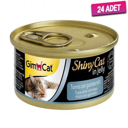 Gimcat Shinycat Tuna Balıklı Karidesli Konserve Kedi Maması 70 Gr - 24 Adet