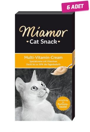 Miamor Cream Multivitamin Katkılı Sıvı Kedi Ödül Maması 6x15 Gr - 6 Adet