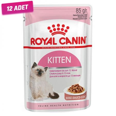 Royal Canin Kitten Gravy Pouch Yavru Konserve Kedi Maması 85 Gr - 12 Adet