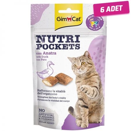 Gimcat Nutri Pockets Ördekli Kedi Ödül Maması 60 Gr - 6 Adet