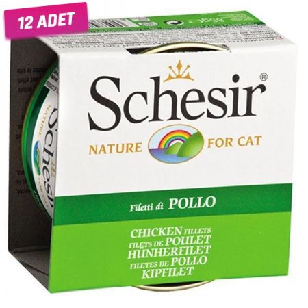 Schesir Tavuk Fileto Jöleli Konserve Kedi Maması 85 Gr - 12 Adet