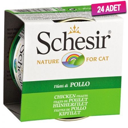 Schesir Tavuk Fileto Jöleli Konserve Kedi Maması 85 Gr - 24 Adet