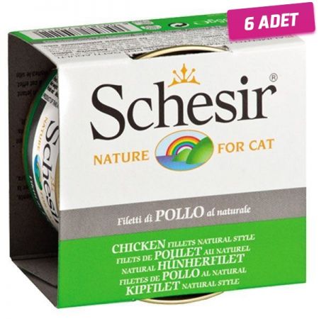 Schesir Tavuklu Naturel Konserve Kedi Maması 85 Gr - 6 Adet