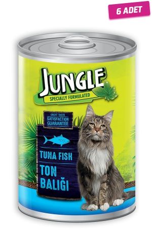 Jungle Ton Balıklı Konserve Kedi Maması 415 Gr - 6 Adet
