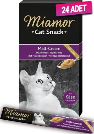 Miamor Cream Malt Peynir Özlü Sıvı Kedi Ödül Maması 6x15 Gr - 24 Adet