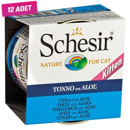 Schesir Kitten Ton Balıklı ve Aloeveralı Yavru Kedi Konservesi 85 Gr - 12 Adet