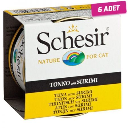 Schesir Ton Balık ve Surimi Jöleli Konserve Kedi Maması 85 Gr - 6 Adet