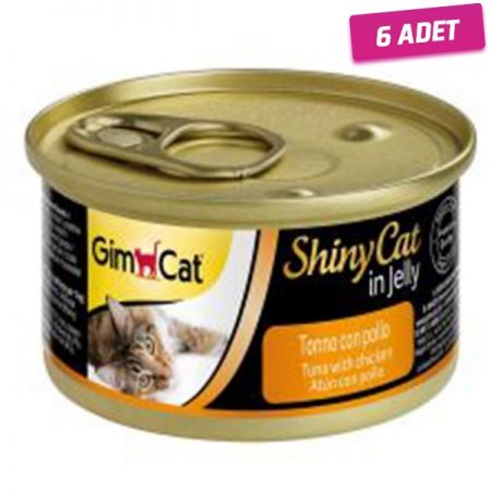 Gimcat Shinycat Tuna Balıklı Tavuklu Konserve Kedi Maması 70 Gr - 6 Adet