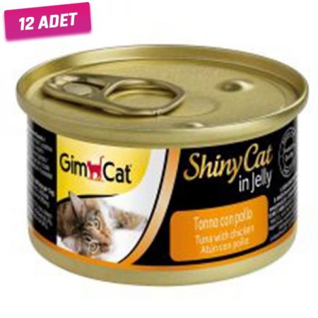 Gimcat Shinycat Tuna Balıklı Tavuklu Konserve Kedi Maması 70 Gr - 12 Adet