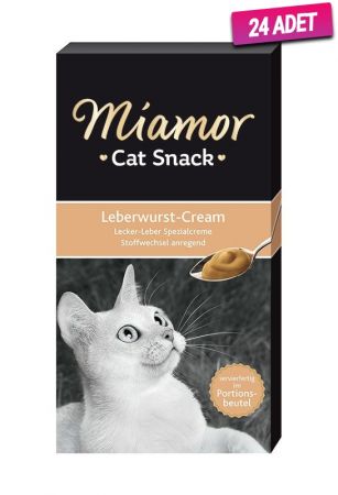 Miamor Cream Ciğerli Kedi Ödül Maması 6x15 Gr - 24 Adet