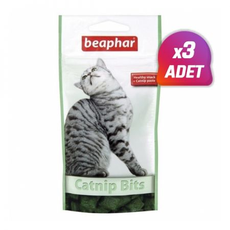 3 Adet - Beaphar Catnip Bits Kedi Ödül Maması 35 Gr