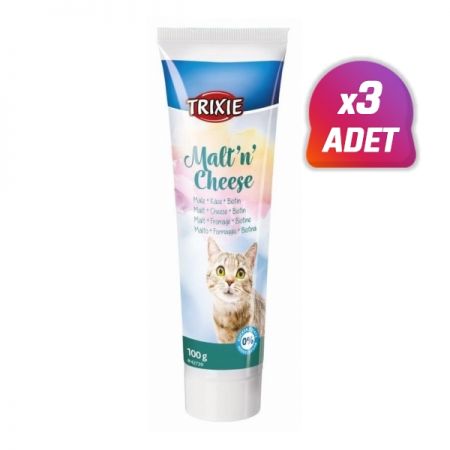 3 Adet - Trixie Tüy Yumağı Önleyici Peynirli Kedi Sağlık Vitamini 100 Gr