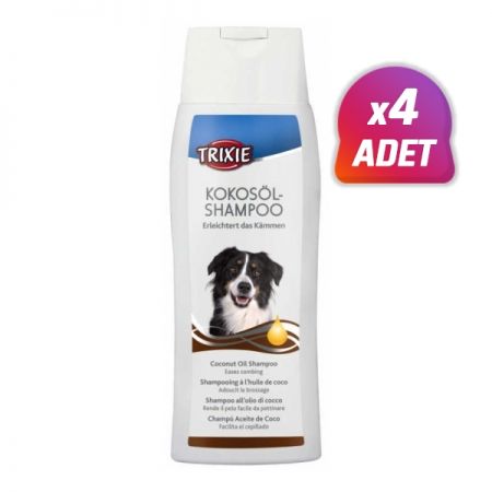4 Adet - Trixie Köpek Şampuanı 250ml Hindistan Cevizli