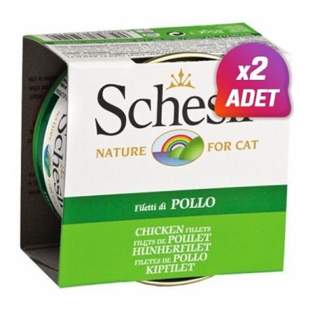 2 Adet - Schesir Tavuk Fileto Jöleli Konserve Kedi Maması 85 Gr