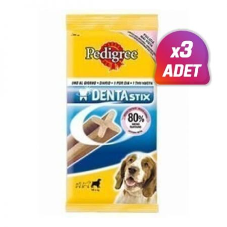 3 Adet - Pedigree Dentastix Köpek Ödül Maması Medium 180 Gr
