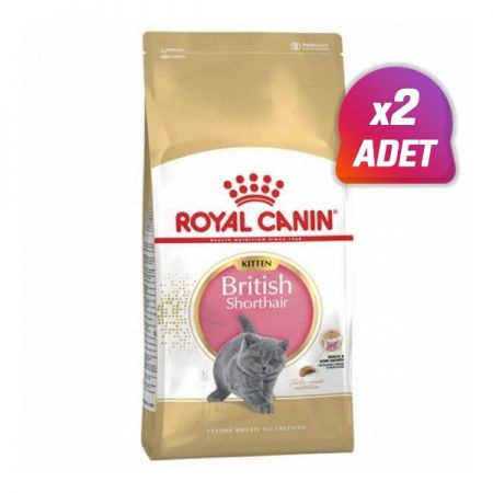 2 Adet - Royal Canin British Shorthair Kitten Yavru Kedi Maması 2 Kg
