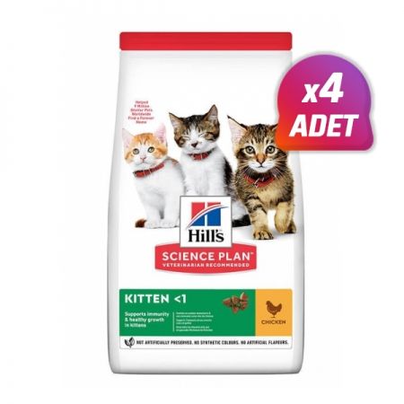 4 Adet - Hills Kitten Tavuklu Yavru Kedi Maması 1.5 Kg