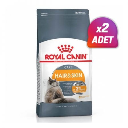 2 Adet - Royal Canin Hair Skin Deri ve Tüy Sağlığı için Kedi Maması 2 Kg