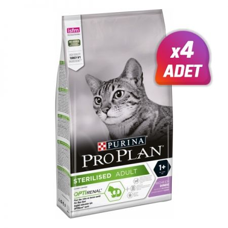 4 Adet - Pro Plan Sterilised Hindili Kedi Kısırlaştırılmış Maması 1.5 Kg