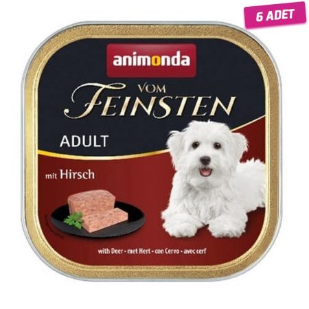 Animonda Vom Feinsten Geyik Etli Yetişkin Köpek Konservesi 150 Gr - 6 Adet