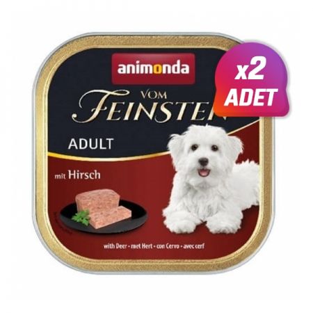 2 Adet - Animonda Vom Feinsten Geyik Etli Yetişkin Köpek Konservesi 150 Gr