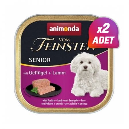 2 Adet - Animonda Vom Feinsten Kümes Hayvanlı ve Kuzu Etli Yaşlı Köpek Konservesi 150 Gr
