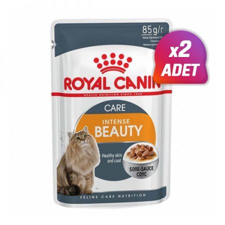 2 Adet - Royal Canin İntense Beauty Gravy Pouch Konserve Kedi Maması 85 Gr