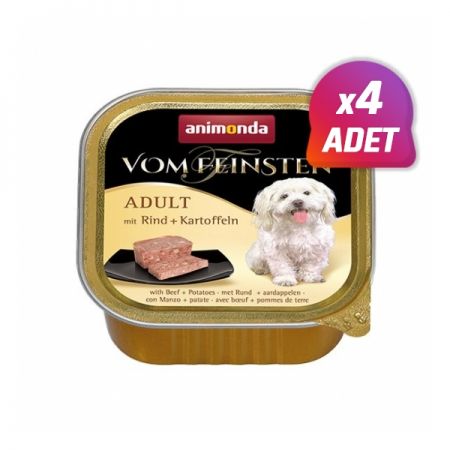 4 Adet - Animonda Sığır Eti ve Patatesli Yetişkin Köpek Konservesi 150 Gr
