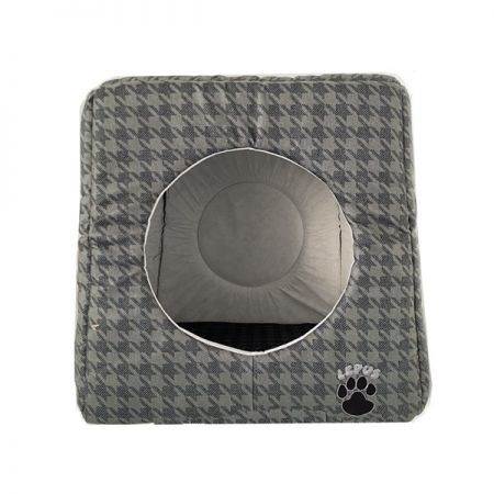 Lepus Trio Küp Yuva Küçük Irk Köpek ve Kedi Yatağı Bej 35x35x35 Cm