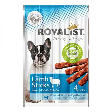 Royalist Küçük Irk Kuzu Etli Sticks Yetişkin Köpek Ödülü 20 Gr