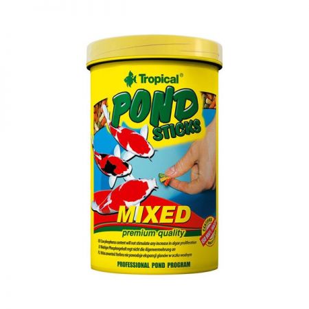 Tropical Pond Sticks Mixed Havuz Balıkları için Çubuk Yem 1000 Ml 90 Gr