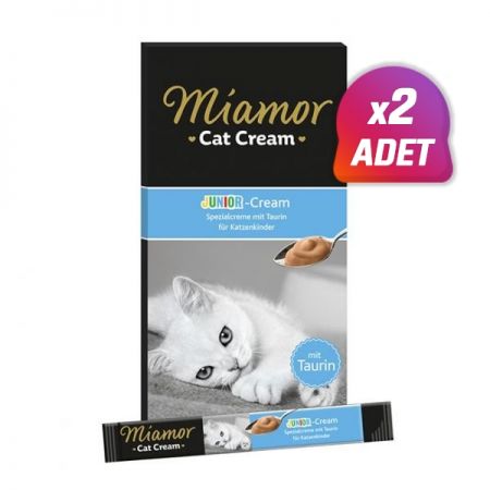 2 Adet - Miamor Junior Cream Süt Kremalı Ek Besin ve Yavru Kedi Ödül Maması 6x15 Gr