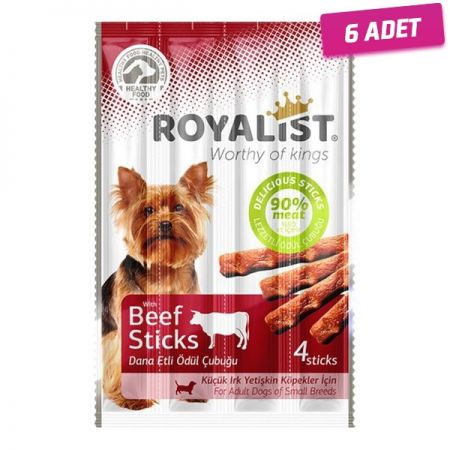Royalist Küçük Irk Biftekli Sticks Yetişkin Köpek Ödülü 20 Gr - 6 Adet