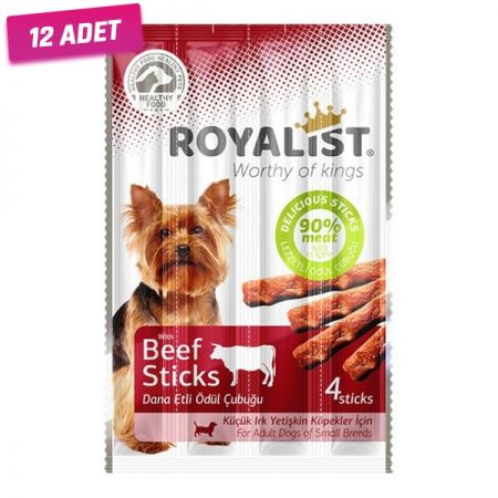 Royalist Küçük Irk Biftekli Sticks Yetişkin Köpek Ödülü 20 Gr - 12 Adet